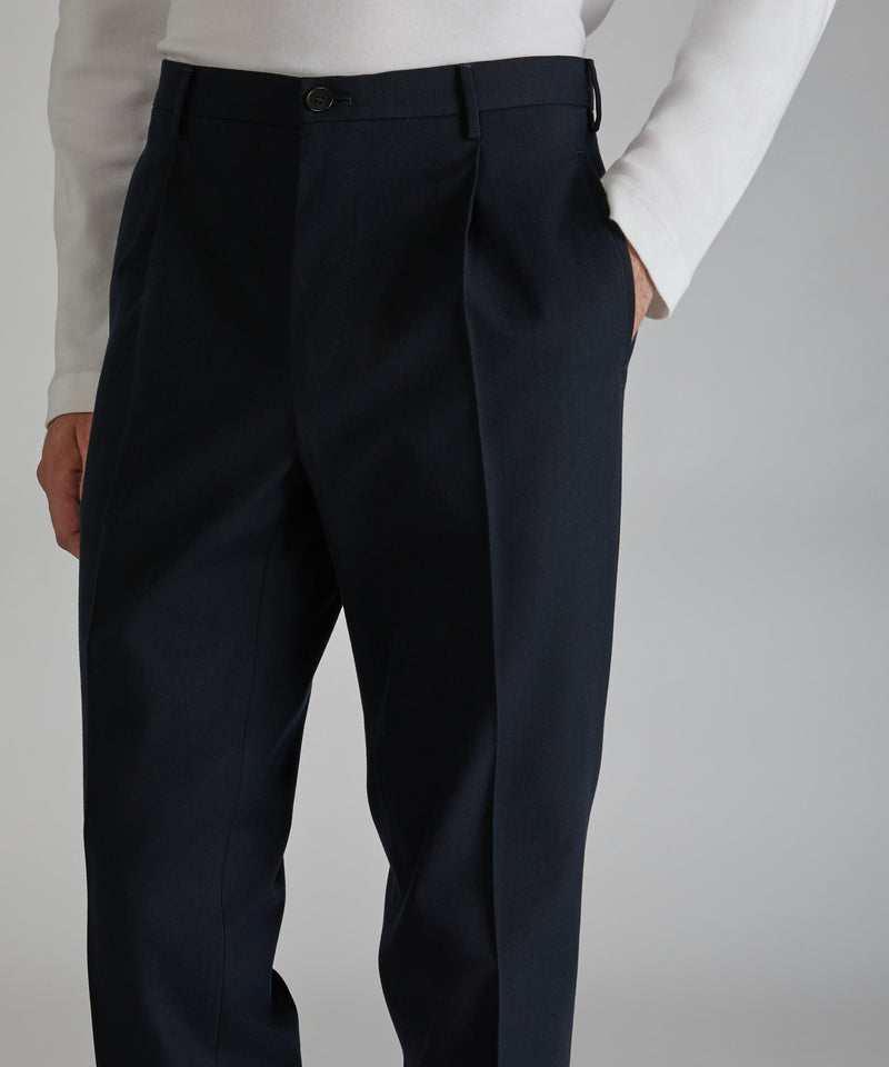 Slowear Pantalone tapered fit in twill di cotone e lana Shopping Online