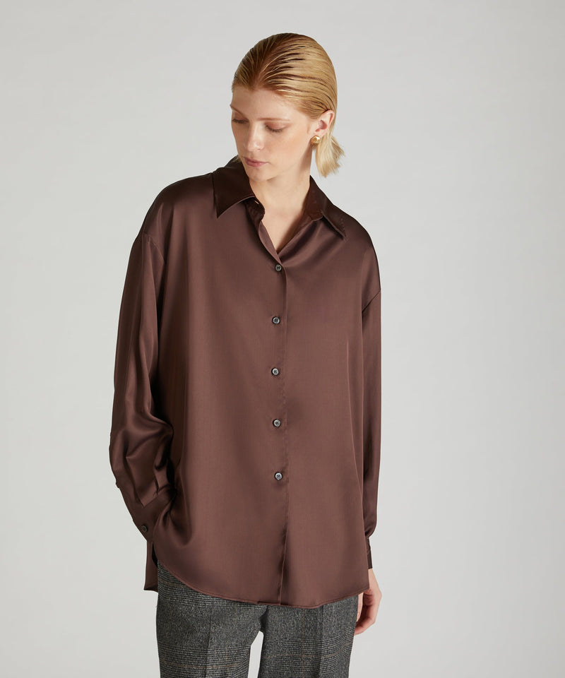 Slowear Camicia wide fit in raso Online