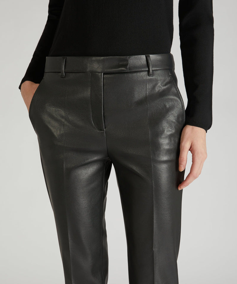 Slowear Pantalone slim fit in similpelle stretch Vendite Flash