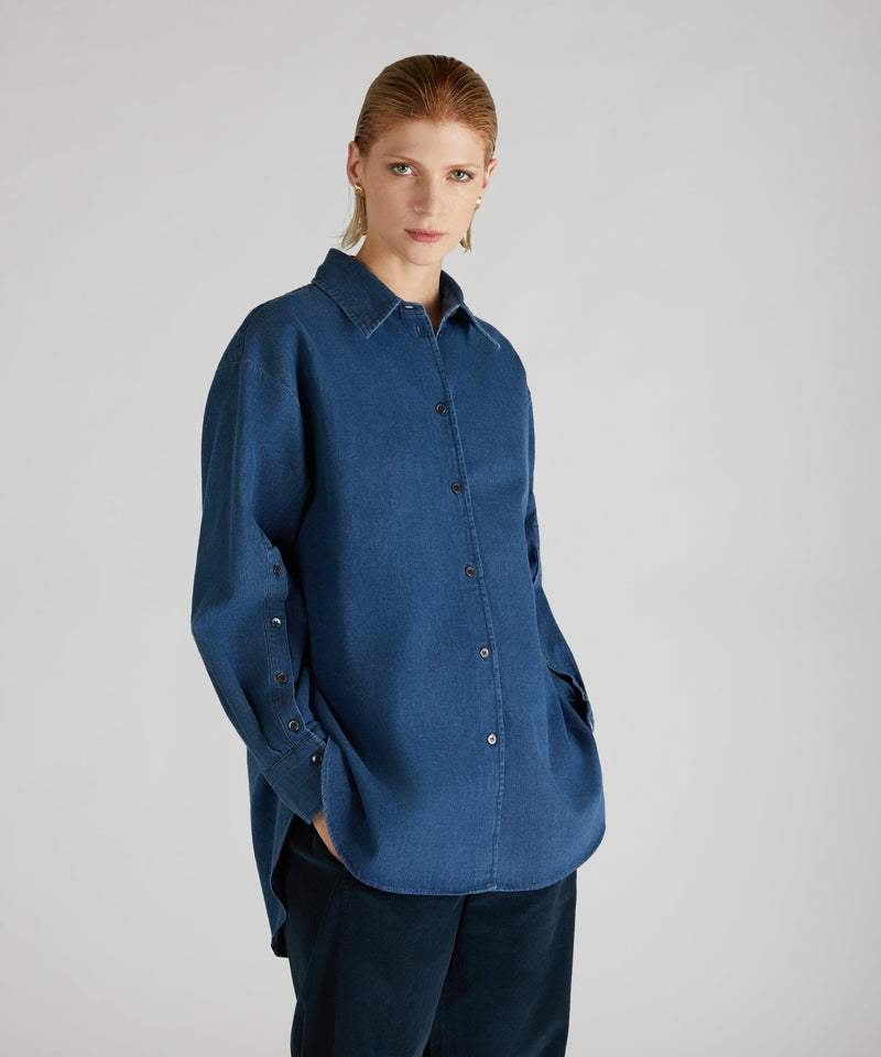 Slowear Camicia regular fit in denim di cotone Moda