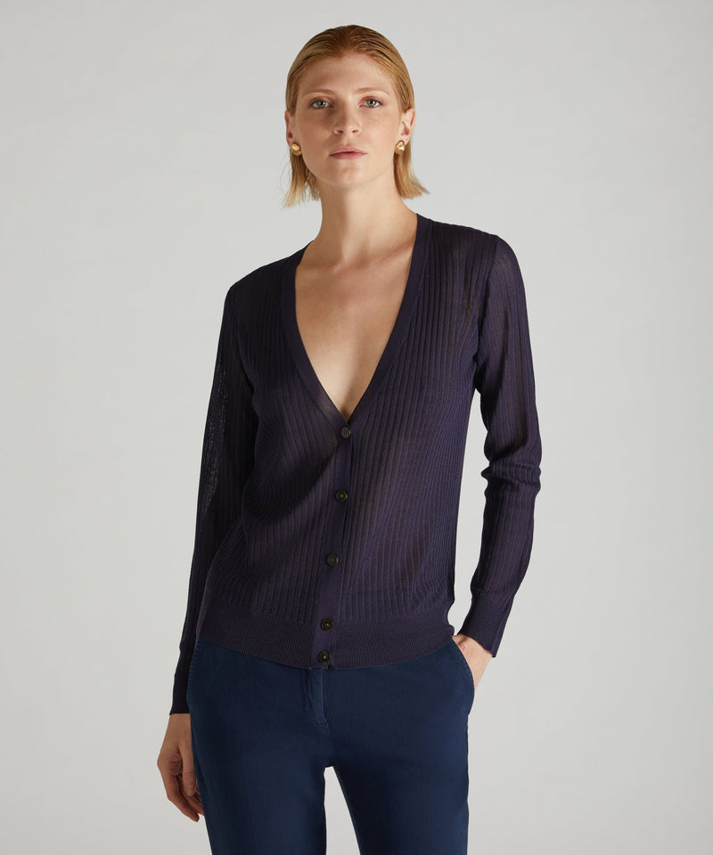Slowear Cardigan regular fit in viscosa Italia