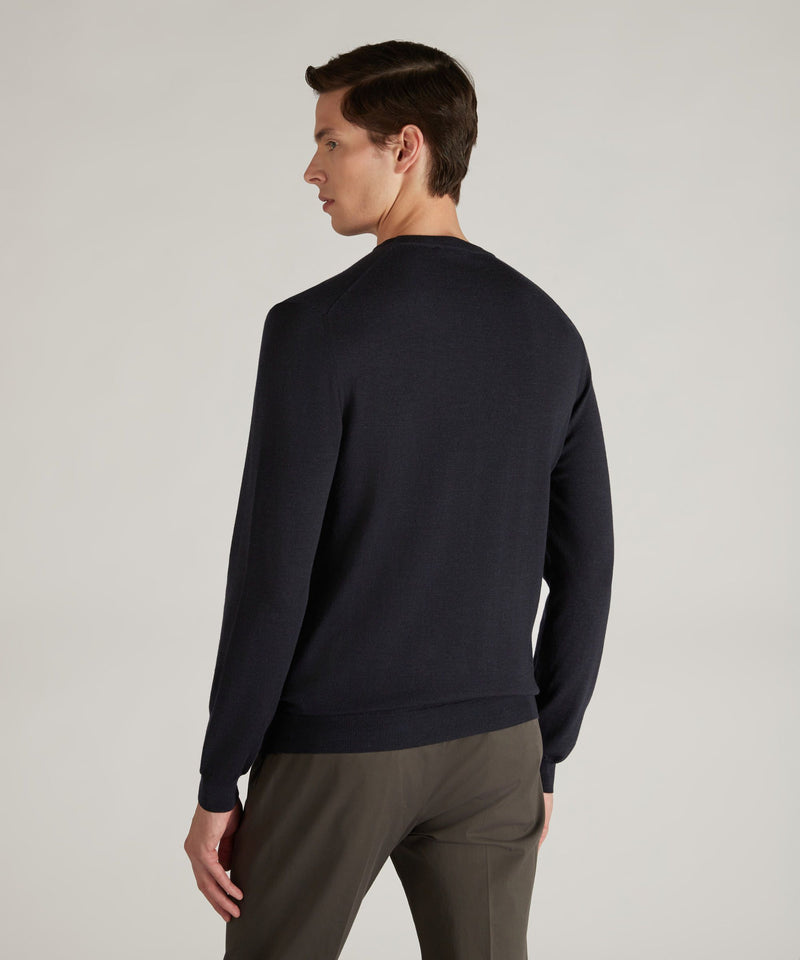 Slowear Girocollo slim fit in Flexwool certificato Vendita calda