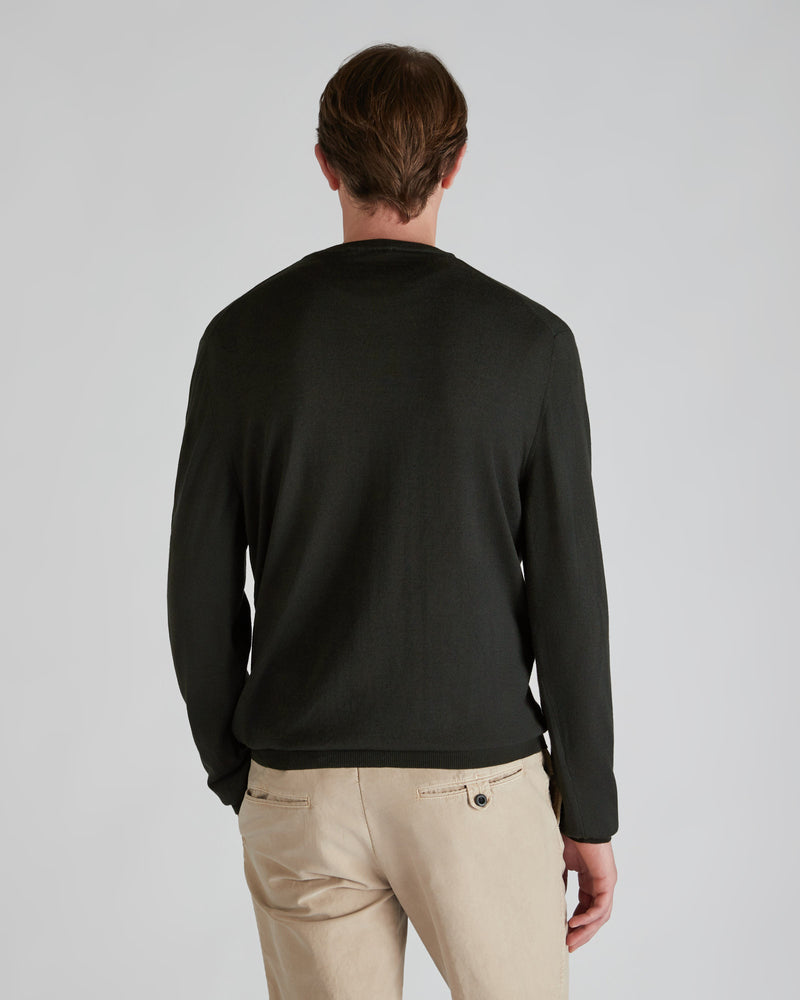 Slowear Girocollo slim fit in Flexwool certificato Saldi