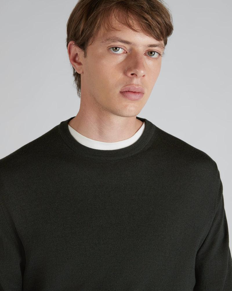 Slowear Girocollo slim fit in Flexwool certificato Saldi