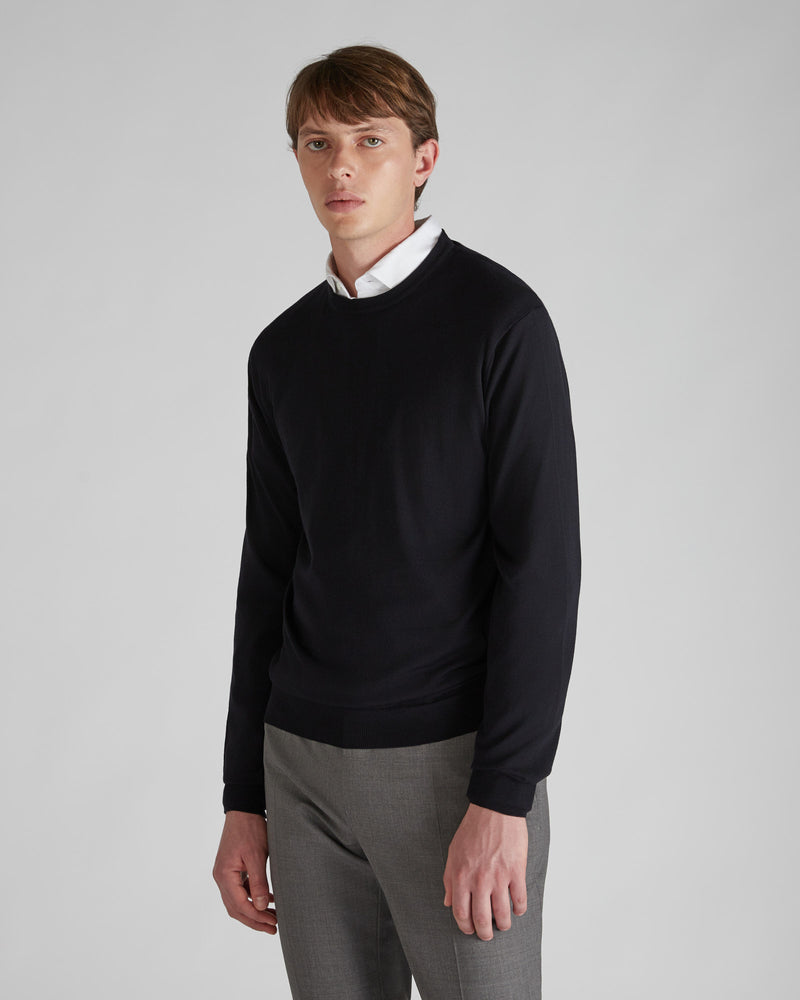 Slowear Girocollo slim fit in Flexwool certificato Offerte