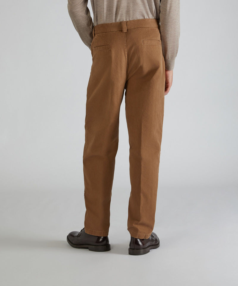 Slowear Pantalone carrot fit in chevron di cotone Comprane uno, ottenene uno gratis