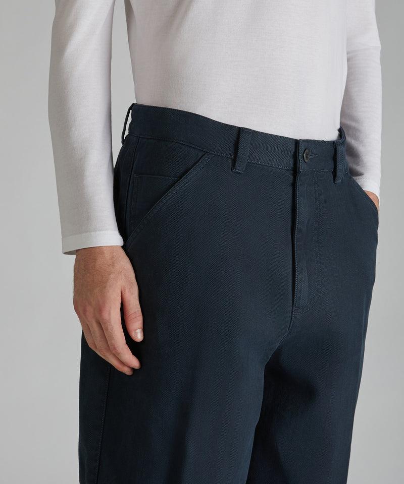 Slowear Pantalone carrot fit in chevron di cotone I Più Venduti