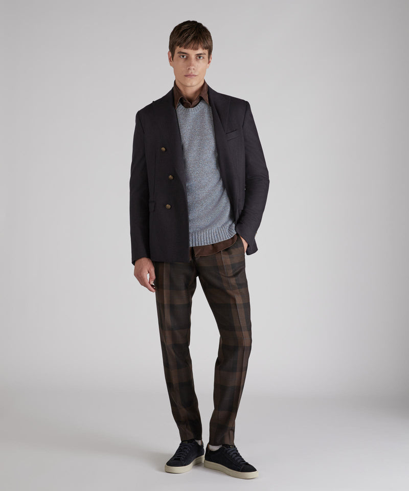 Slowear Girocollo slim fit in lana Geelong Nuova