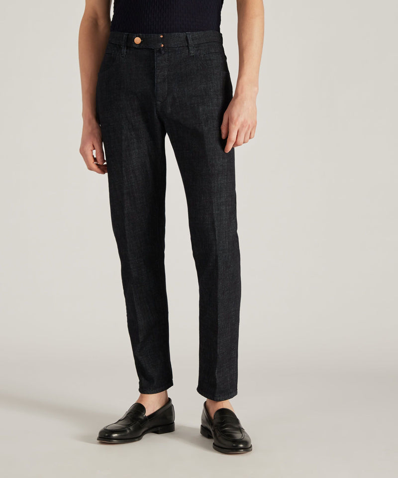Slowear Pantalone sartoriale slim fit in denim stretch Italy