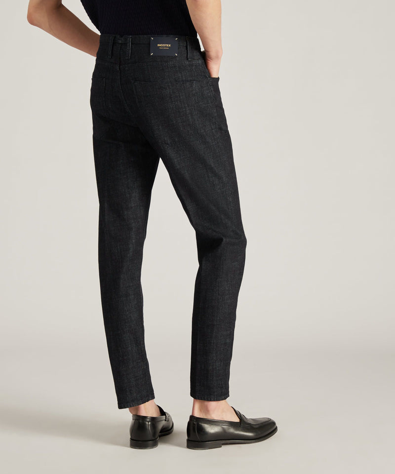 Slowear Pantalone sartoriale slim fit in denim stretch Italy