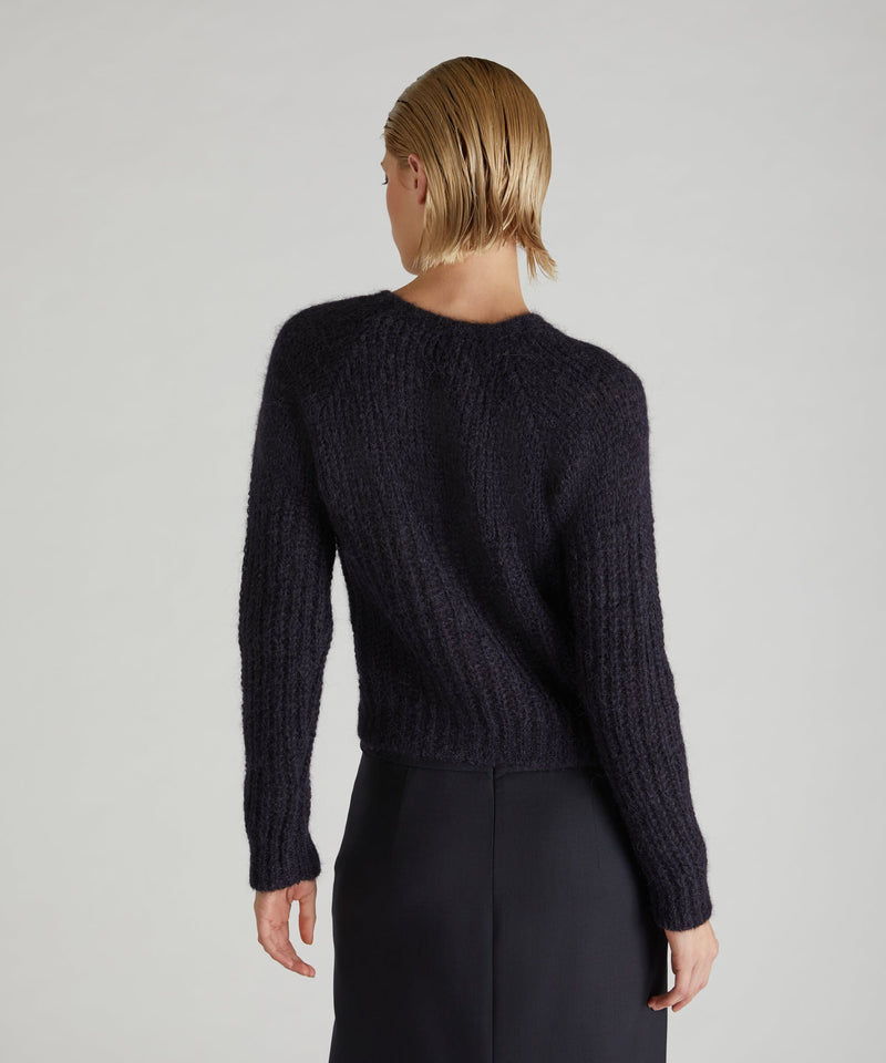 Slowear Cardigan slim fit in Mohair e Alpaca Nuovo
