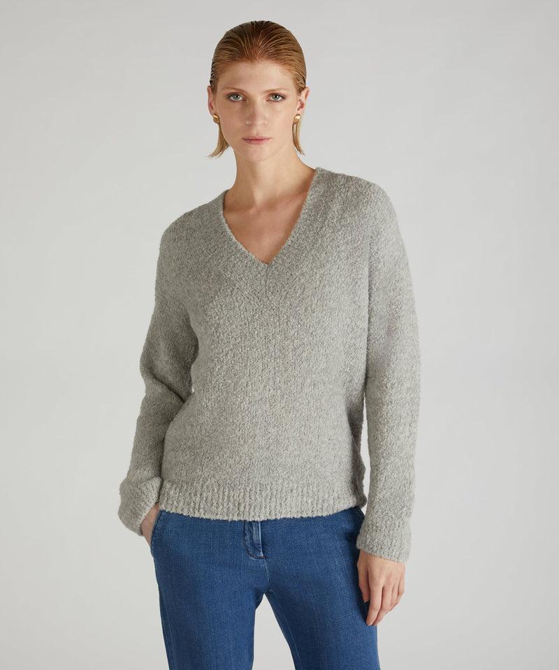 Slowear Maglia over in bouclé di lana e Alpaca Consegna Veloce