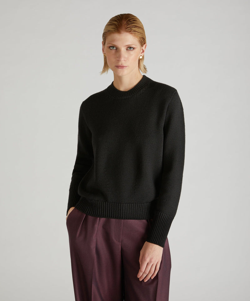 Slowear Girocollo regular fit in lana merinos certificata Presa