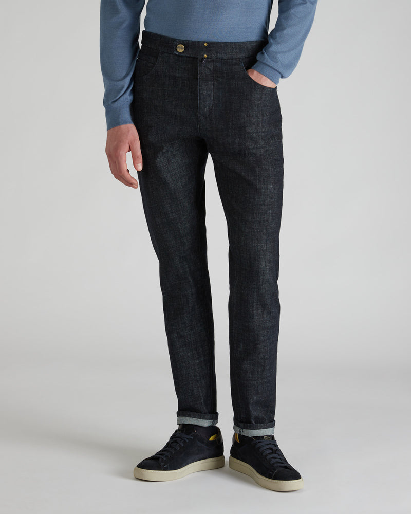Slowear Pantalone sartoriale in denim stretch In Saldo