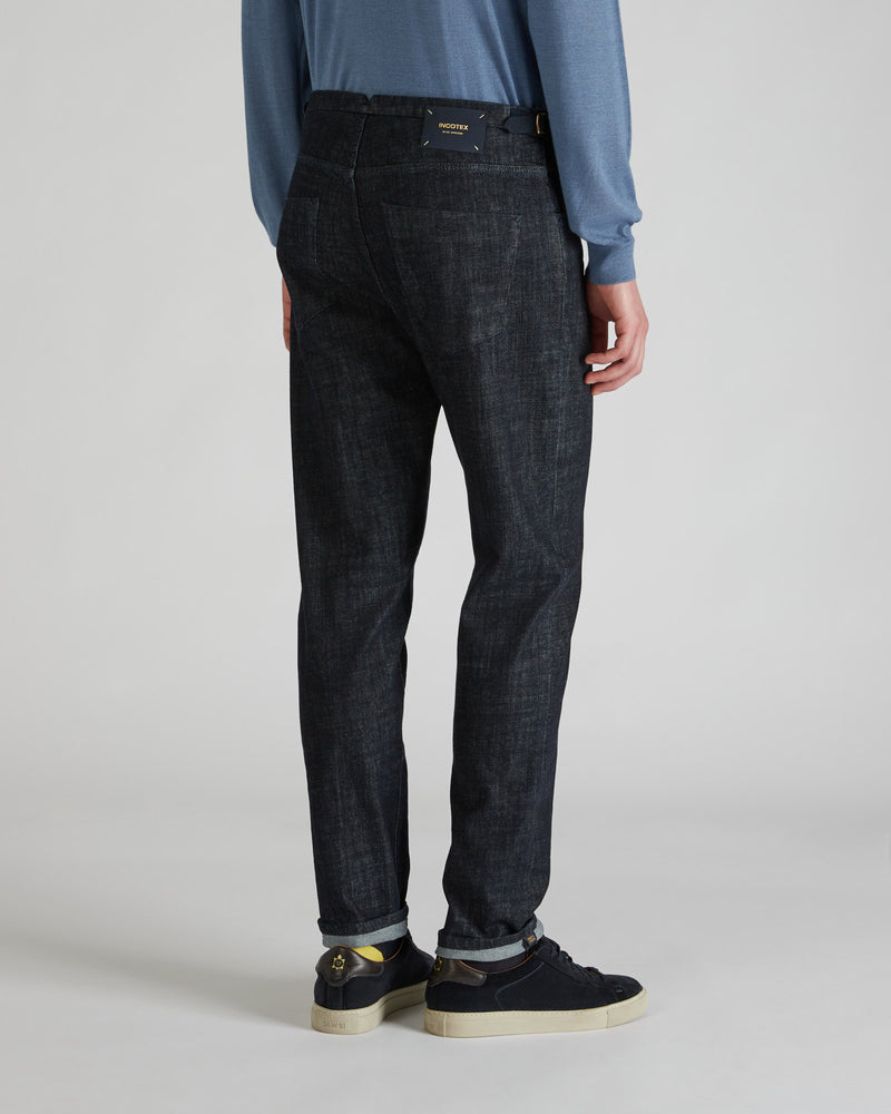 Slowear Pantalone sartoriale in denim stretch In Saldo