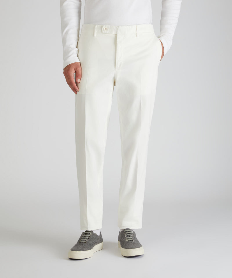 Slowear Pantalone tapered fit in cotone e lyocell Fino Al -60%
