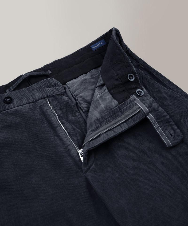 Slowear Pantalone regular fit in velluto Sottocosto