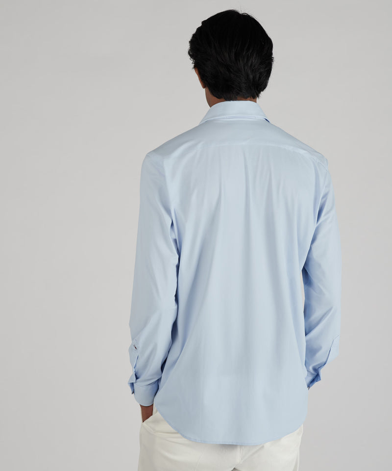 Slowear Camicia slim fit wash & wear in jersey tecnico Economico