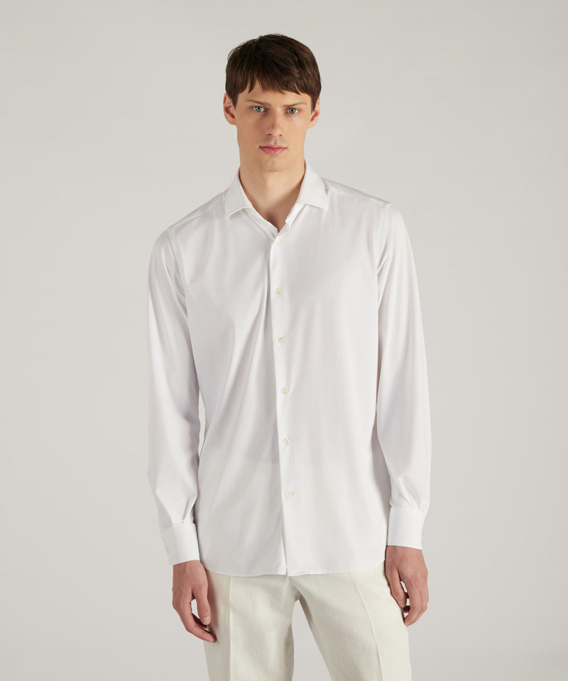 Slowear Camicia slim fit wash & wear in jersey tecnico Online