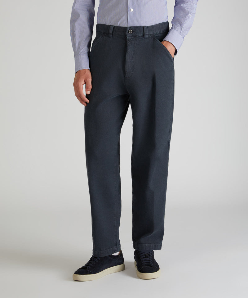 Slowear Pantalone carrot fit in cotone canvas 2025