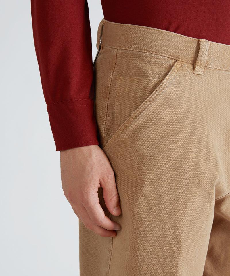 Slowear Pantalone carrot fit in cotone canvas Italia