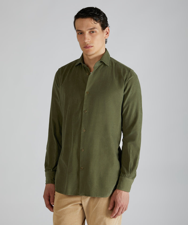 Slowear Camicia slim fit in velluto Spedizione Gratuita