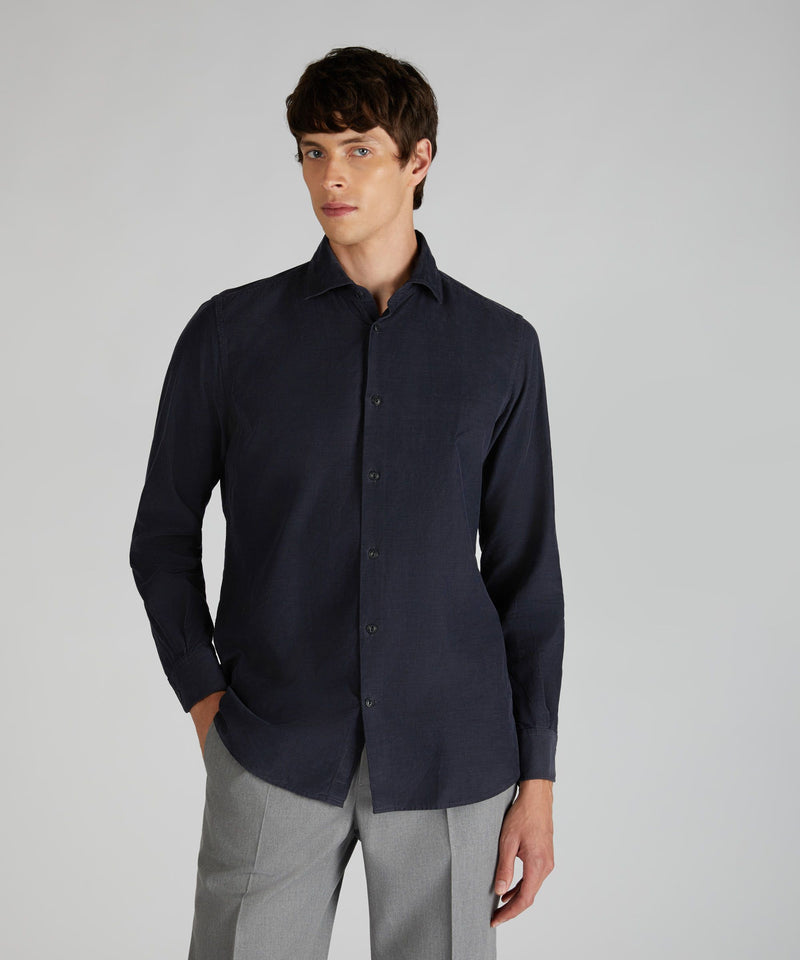 Slowear Camicia slim fit in velluto Pezzi Unici