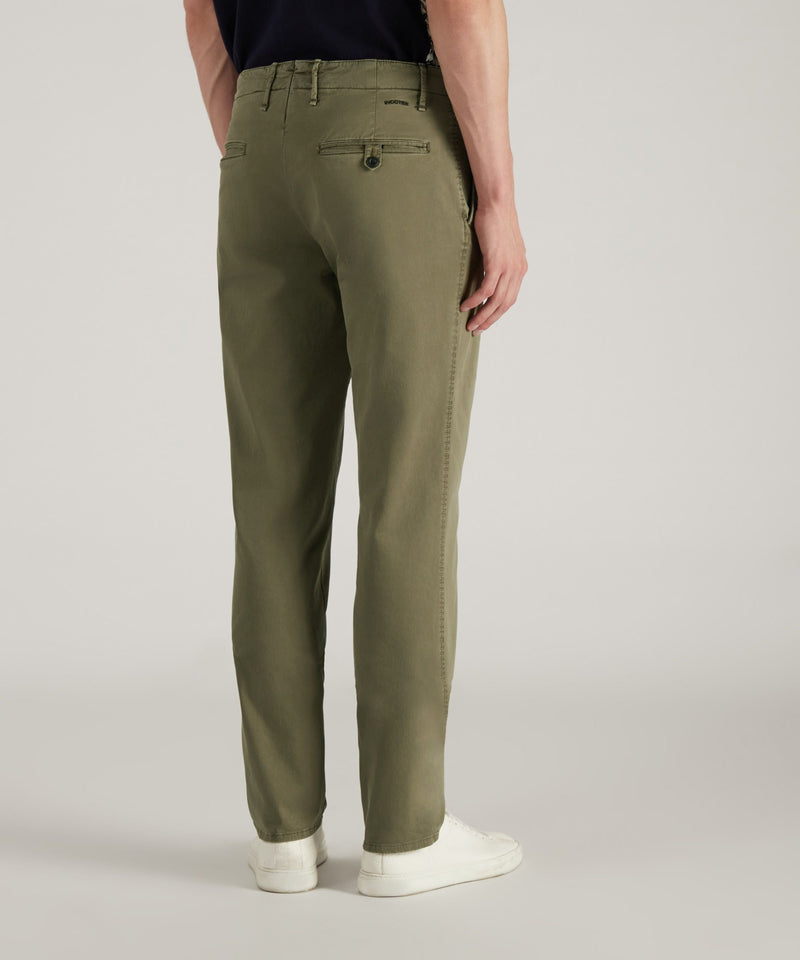 Slowear Pantalone slim fit in gabardina stretch certificata Vendita Economica