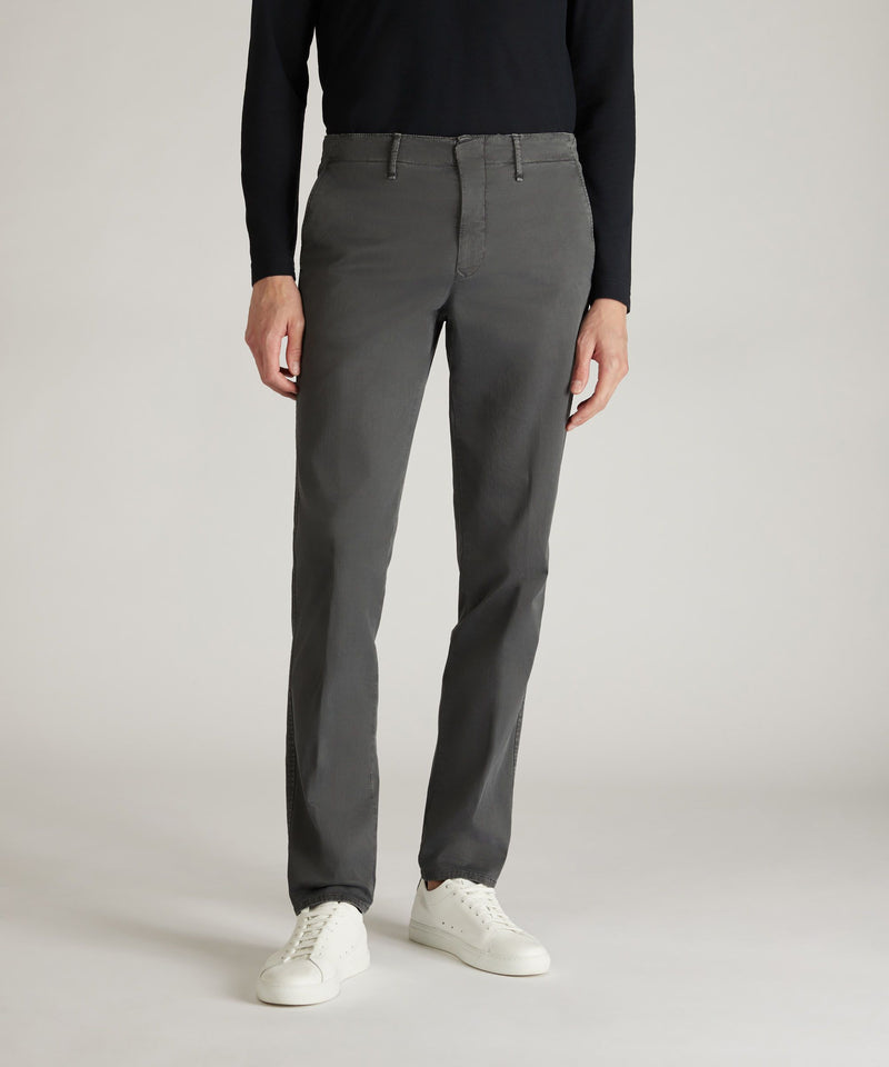 Slowear Pantalone slim fit in gabardina stretch certificata Qualità