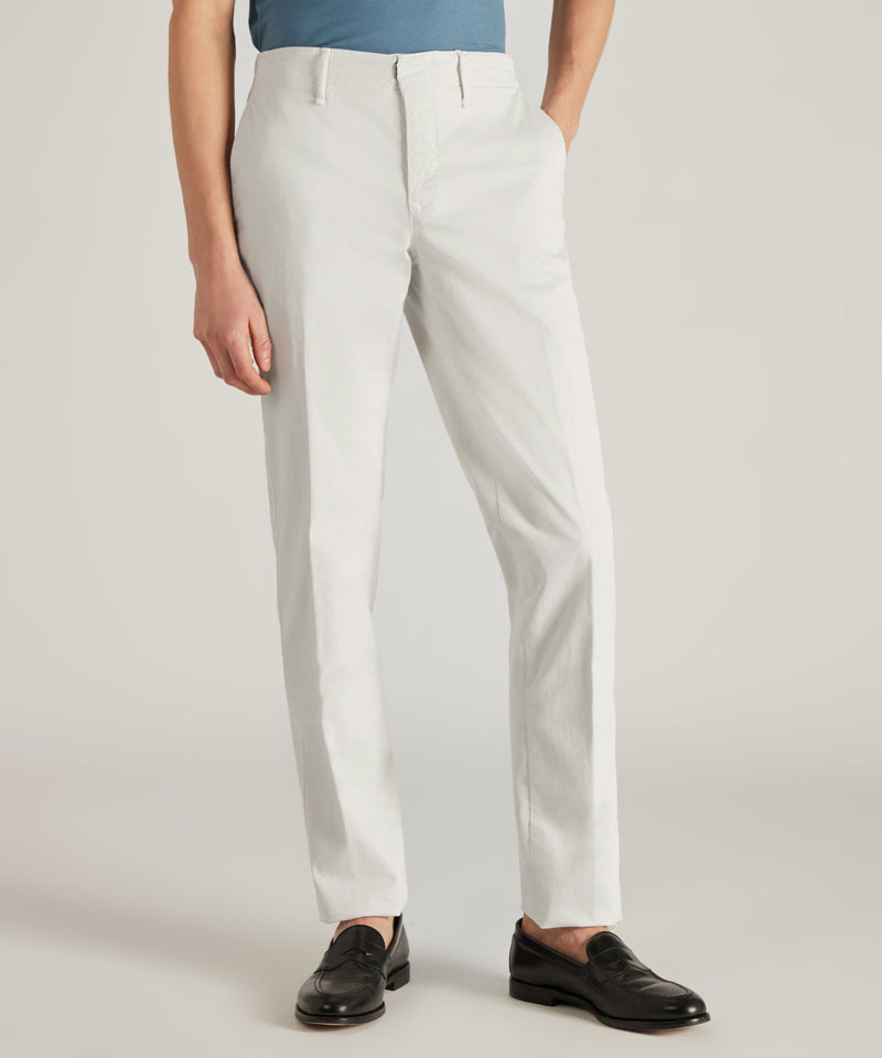 Slowear Pantalone slim fit in gabardina stretch certificata Soddisfazione Garantita