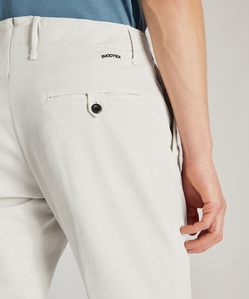 Slowear Pantalone slim fit in gabardina stretch certificata Soddisfazione Garantita