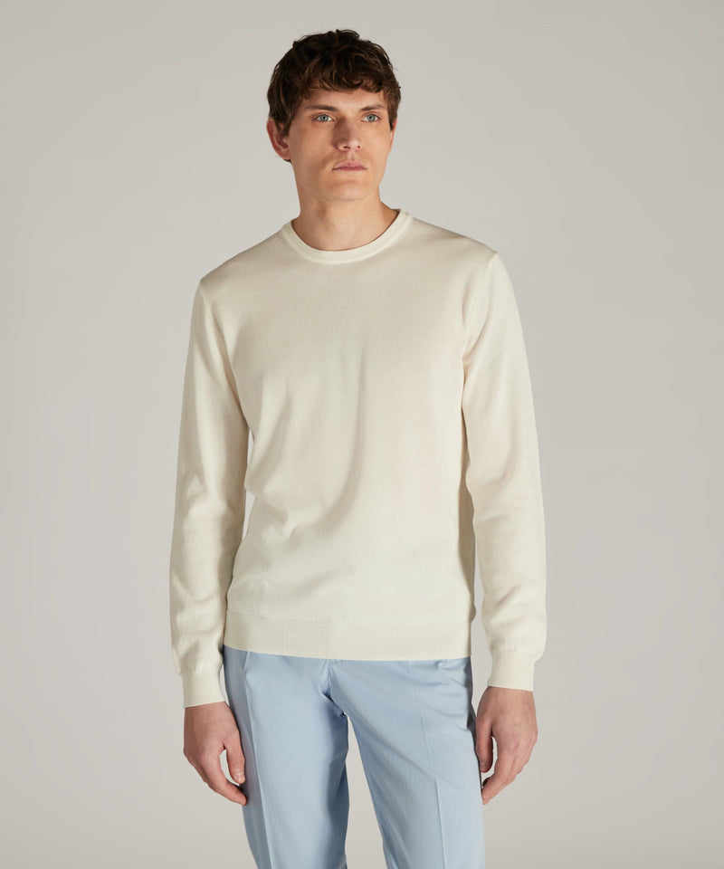 Slowear Girocollo slim fit in cotone crêpe certificato Sconto