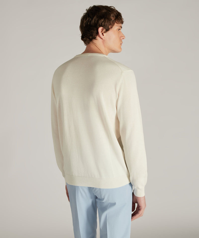 Slowear Girocollo slim fit in cotone crêpe certificato Sconto