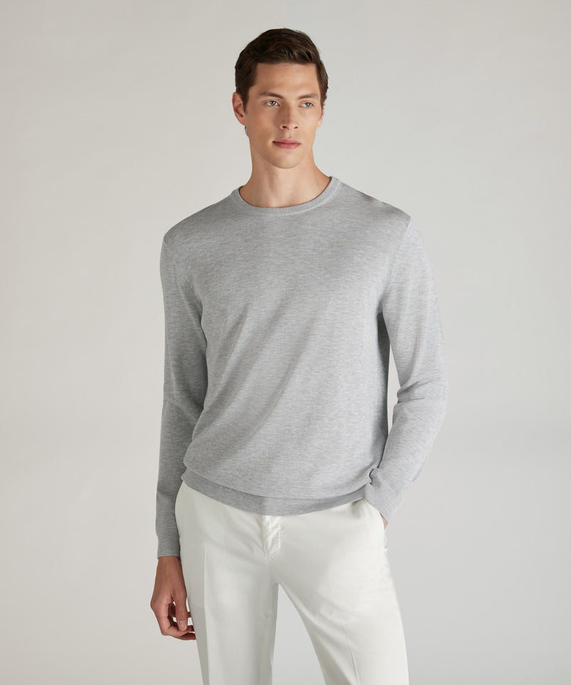 Slowear Girocollo slim fit in cotone crêpe certificato Offerta