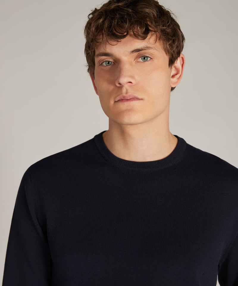 Slowear Girocollo slim fit in cotone crêpe certificato Economico