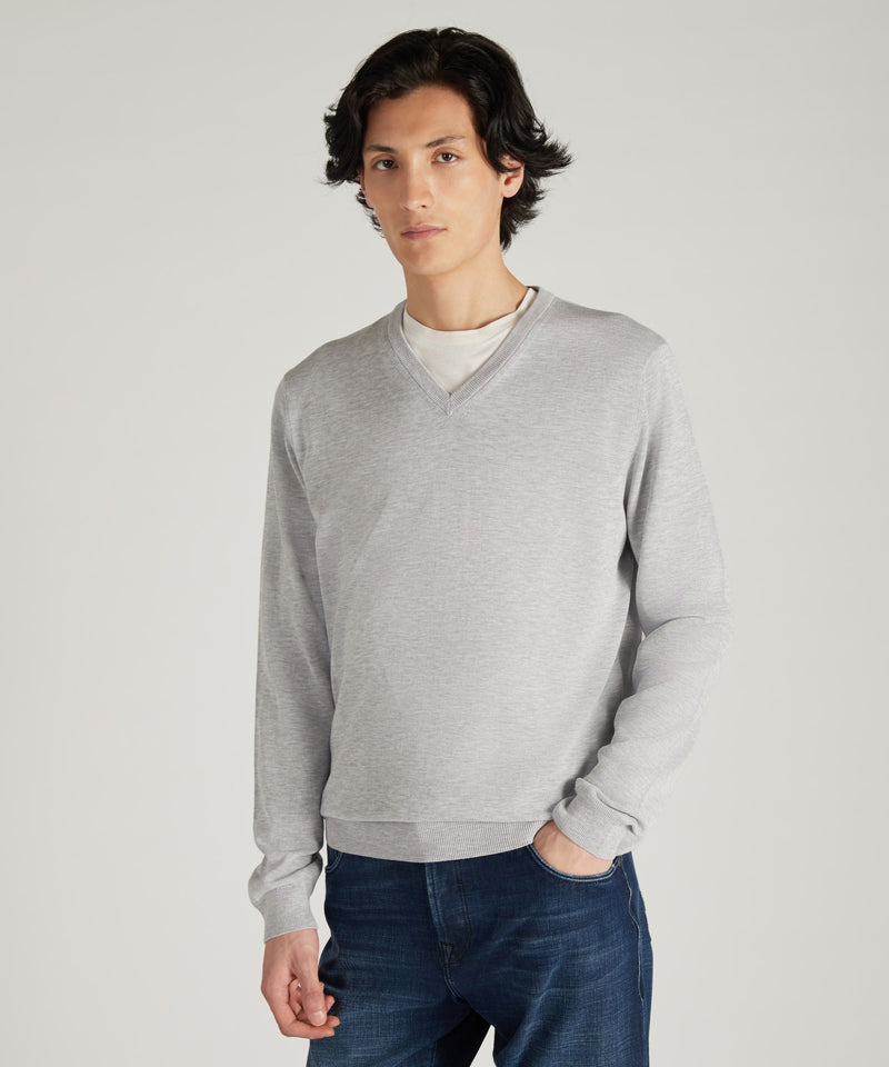 Slowear Maglia con scollo a V in cotone crêpe certificato Online