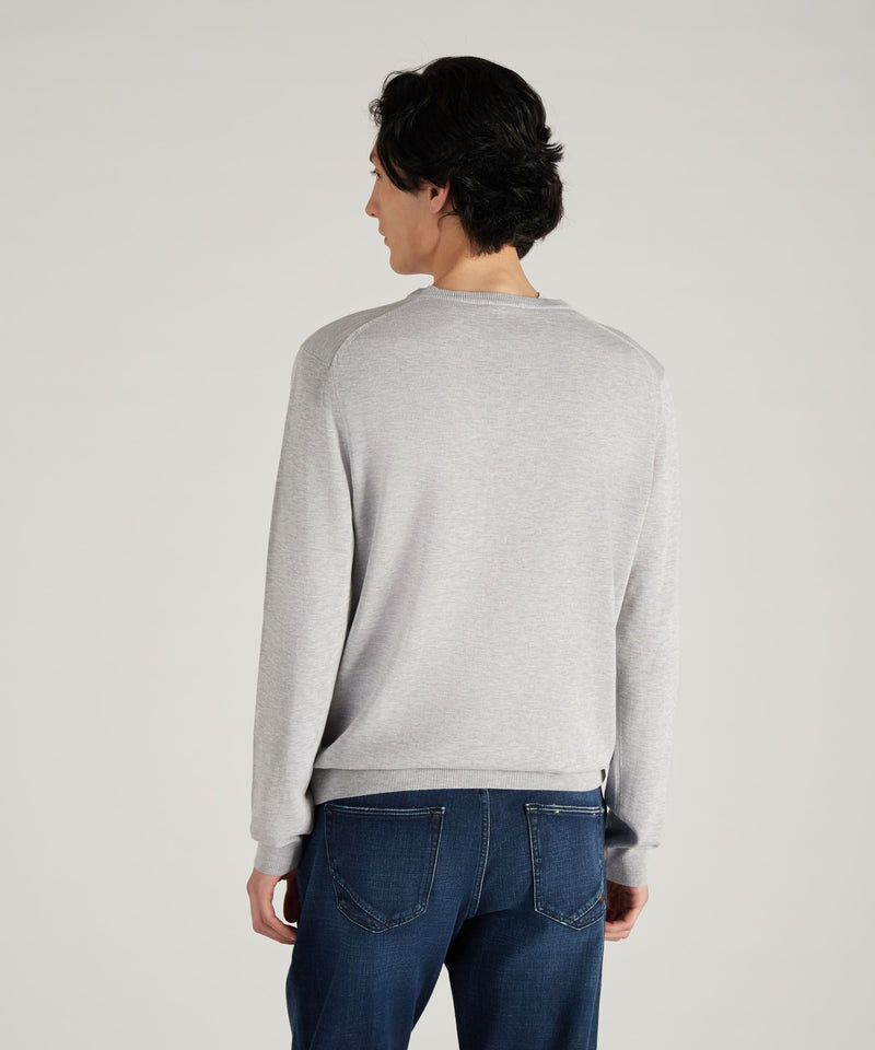 Slowear Maglia con scollo a V in cotone crêpe certificato Online