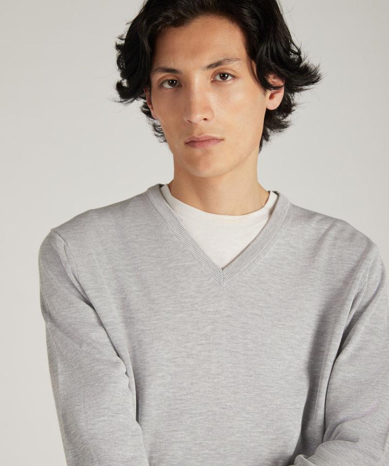 Slowear Maglia con scollo a V in cotone crêpe certificato Online