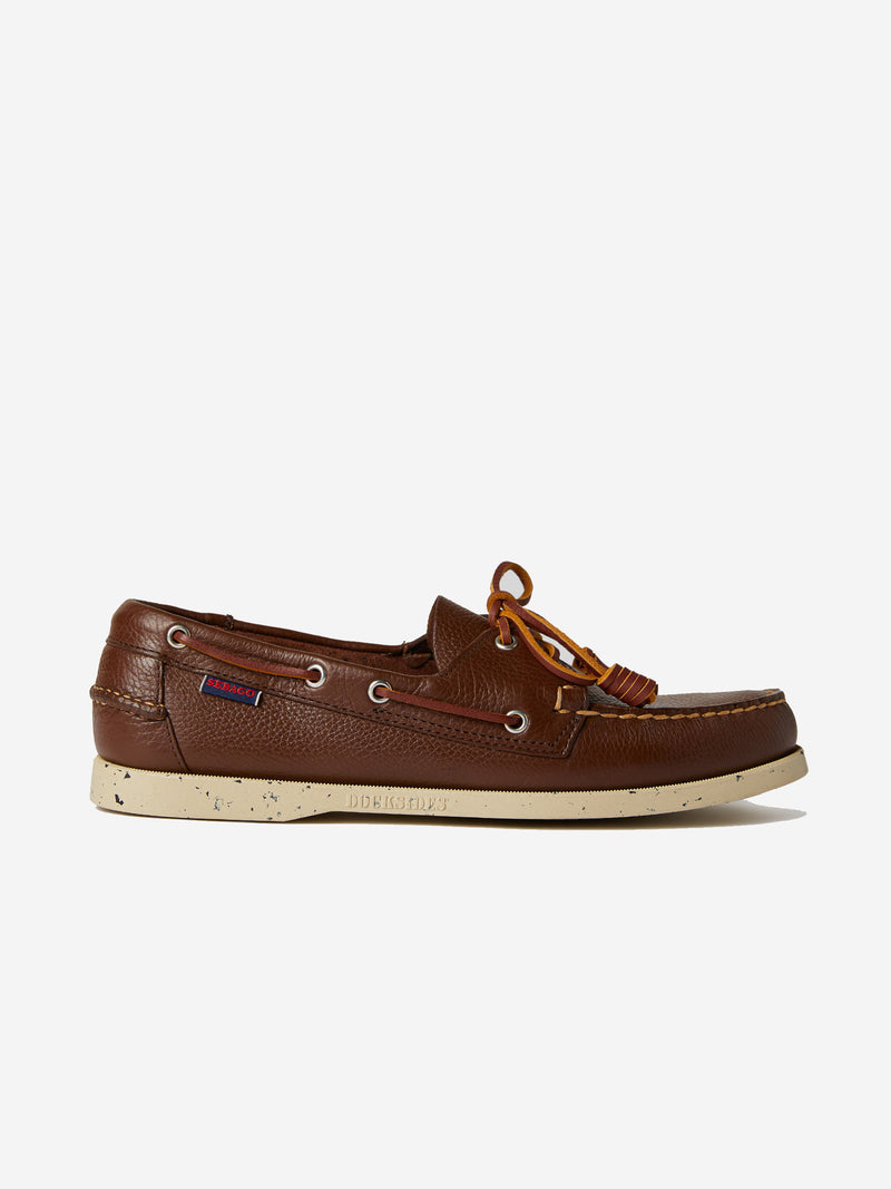 Slowear Scarpa da barca in pelle martellata Saldi Di Fabbrica