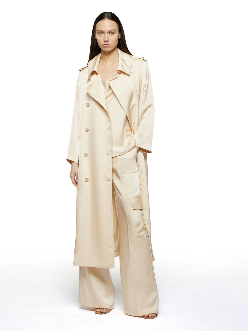 Space Simona Corsellini Trench in raso heavy Italy