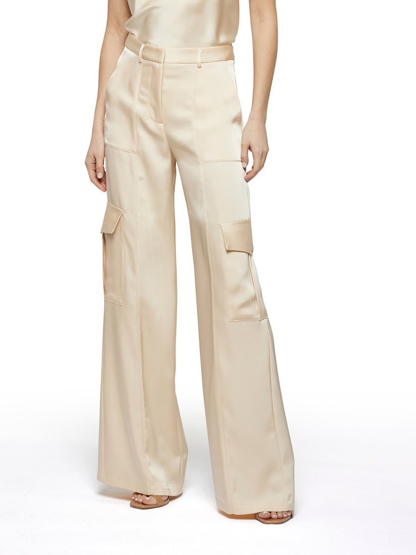 Space Simona Corsellini Pantalone cargo in raso heavy In Linea