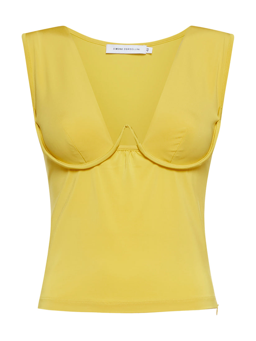 Space Simona Corsellini Top in jersey con motivo ferretto Negozi Online