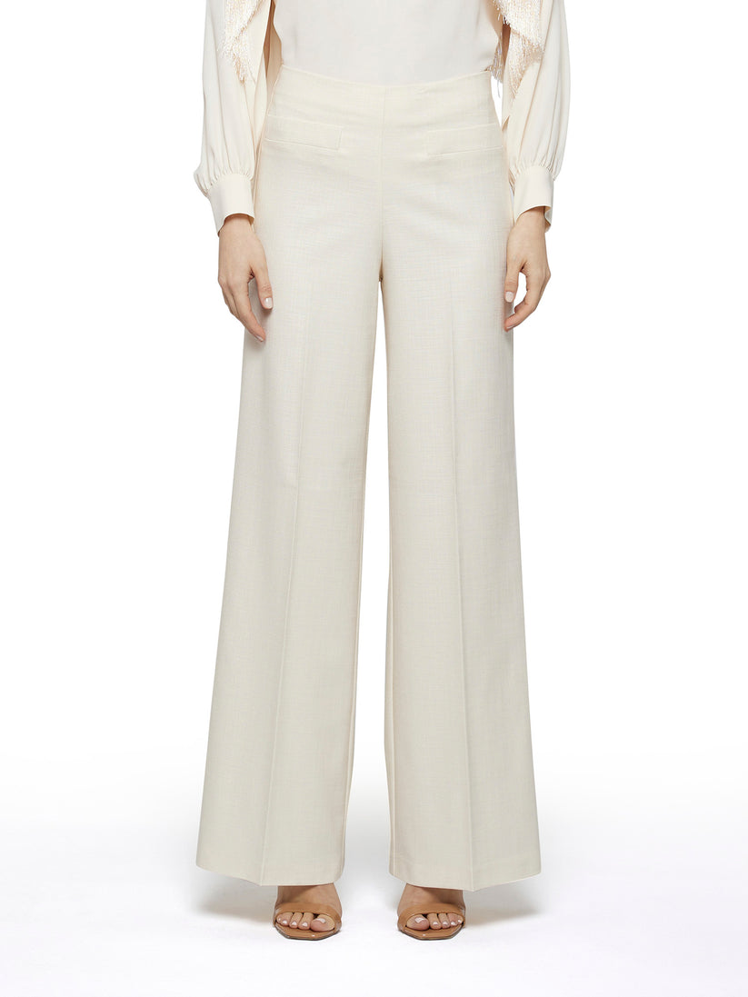 Space Simona Corsellini Pantalone ampio in tramato luxury Consegna Veloce