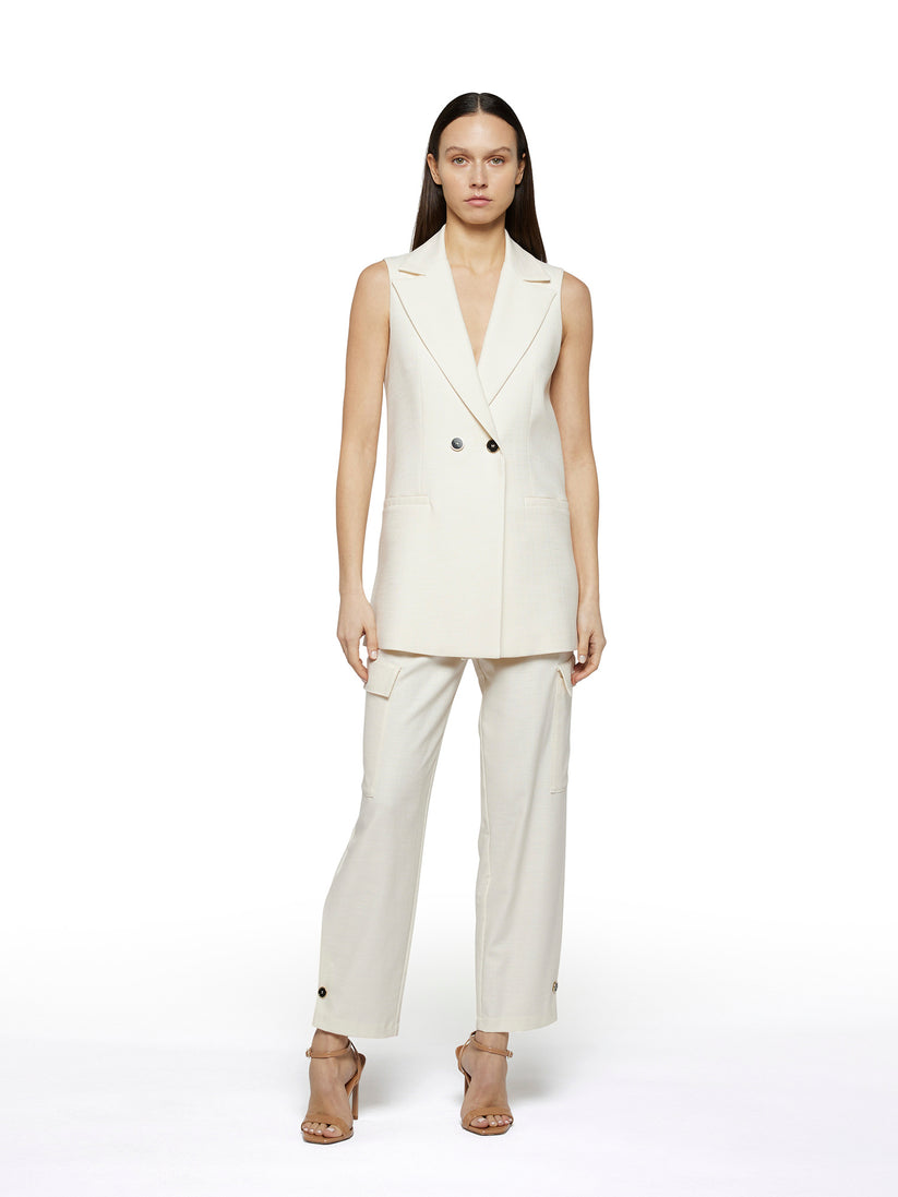 Space Simona Corsellini Gilet lungo in tramato luxury Promozione Limitata