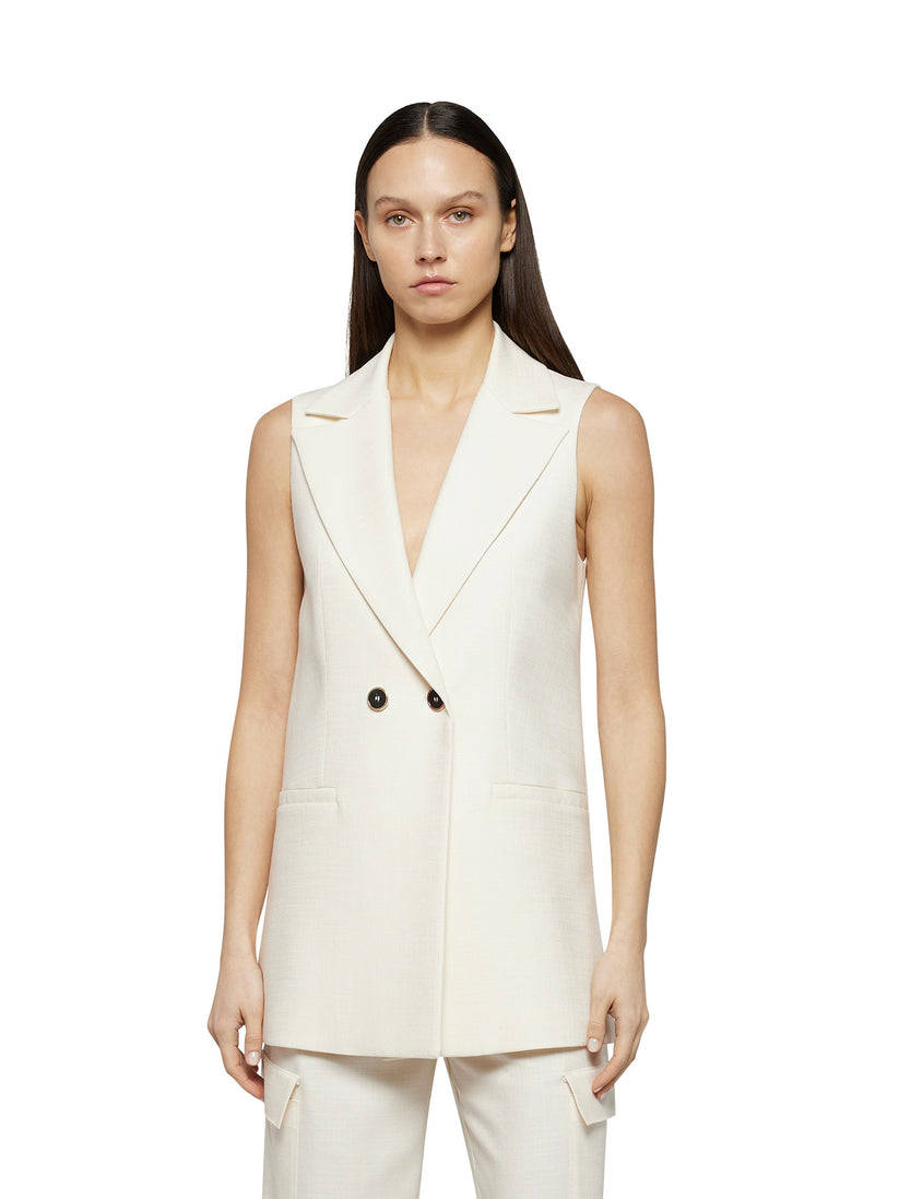 Space Simona Corsellini Gilet lungo in tramato luxury Promozione Limitata