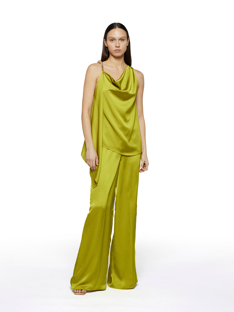 Space Simona Corsellini Pantalone palazzo in raso fluido Convenienza
