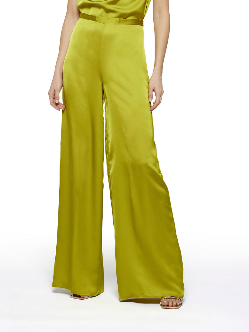 Space Simona Corsellini Pantalone palazzo in raso fluido Convenienza