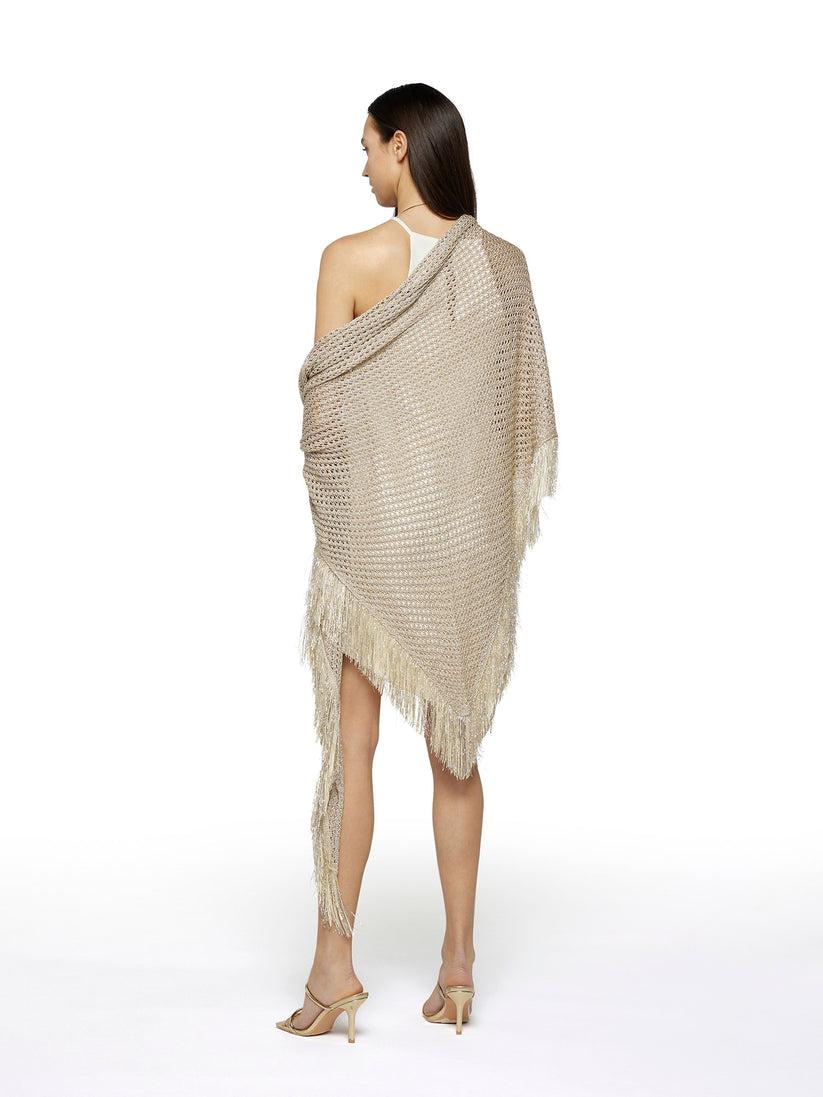 Space Simona Corsellini Scialle in crochet lurex Presa