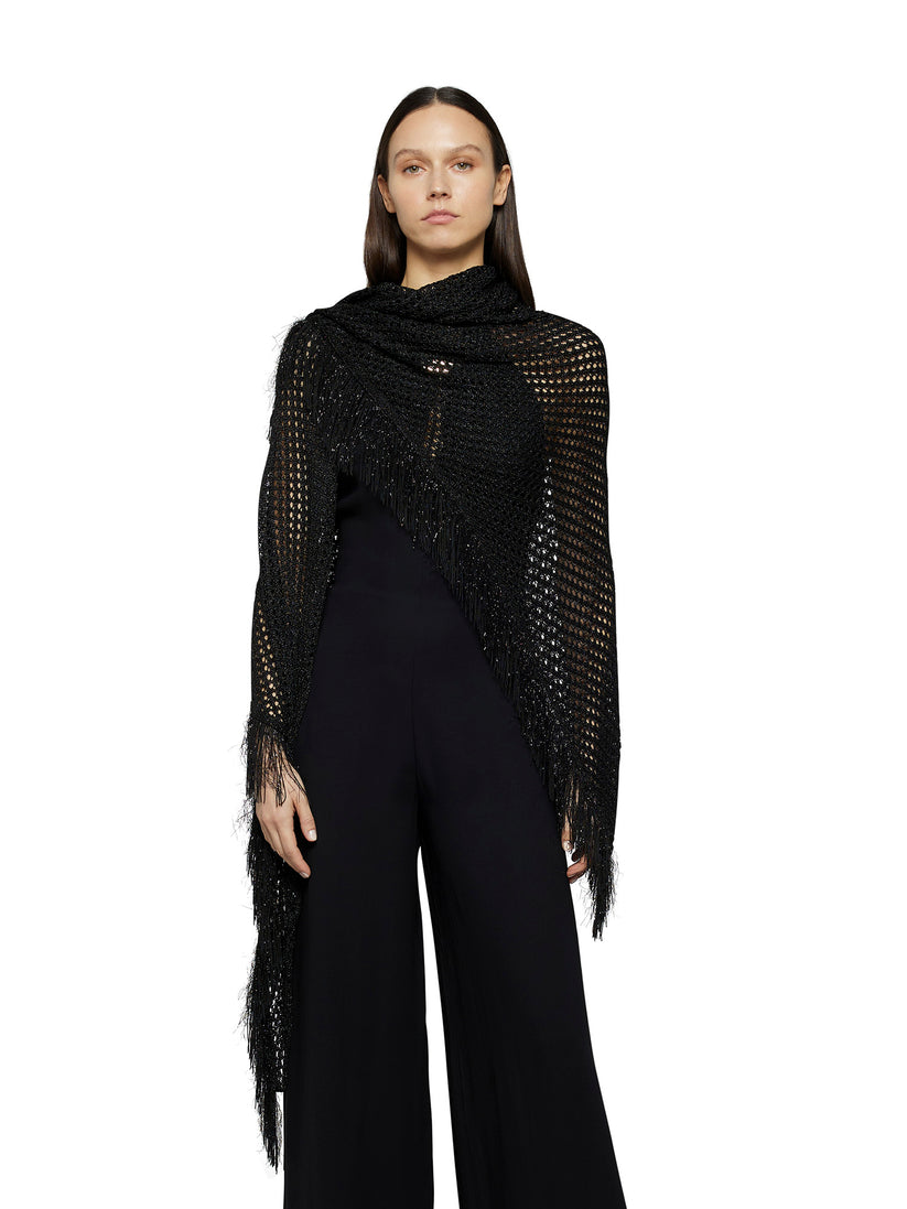 Space Simona Corsellini Scialle in crochet lurex Vendita Calda