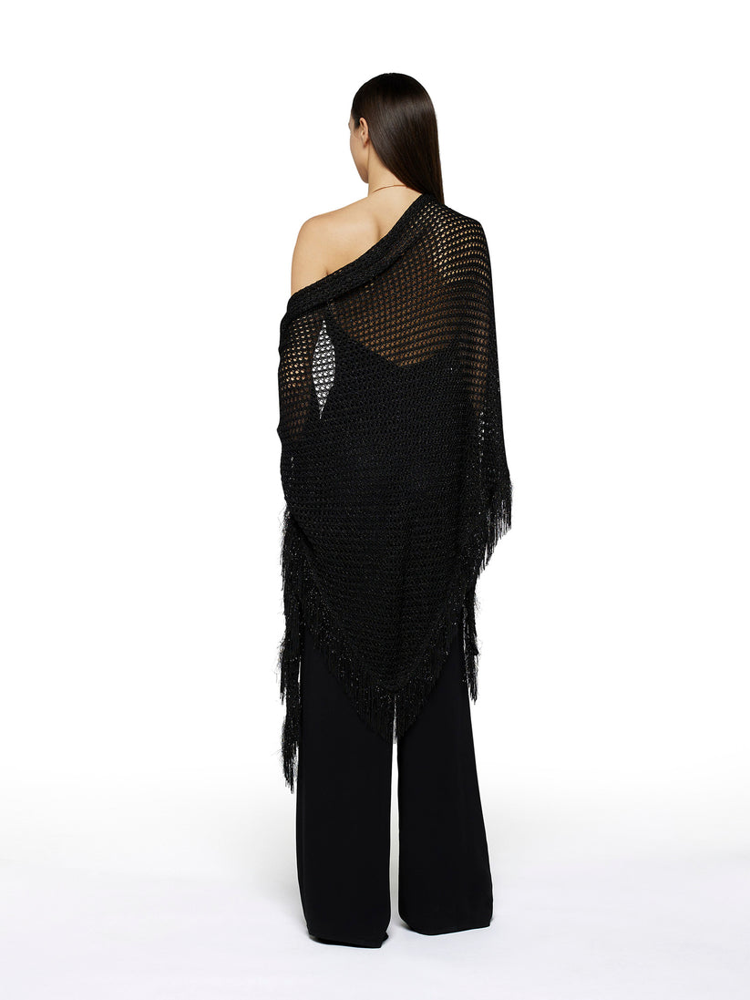 Space Simona Corsellini Scialle in crochet lurex Vendita Calda